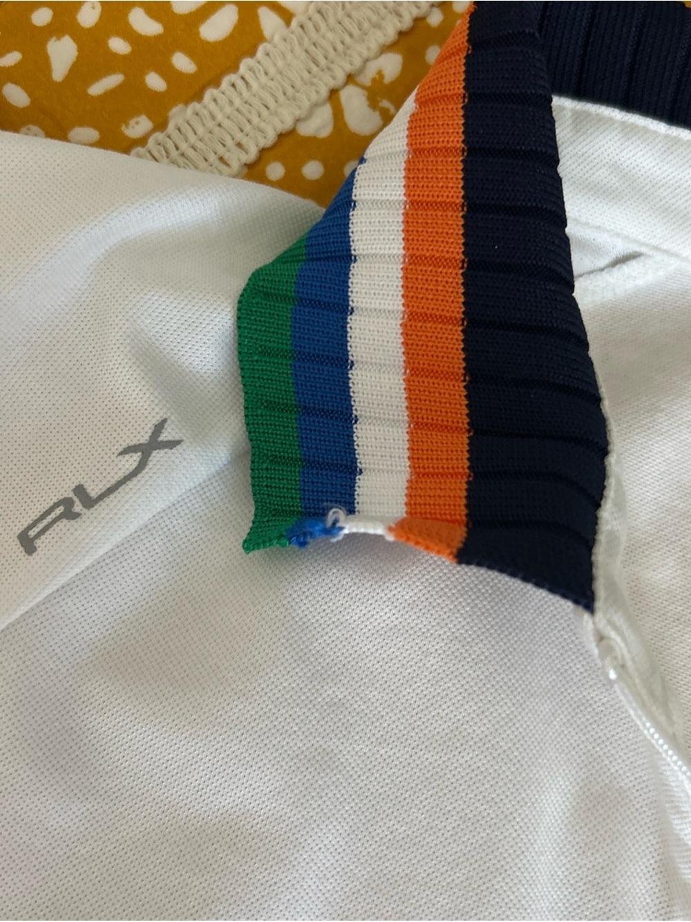 Ralph Lauren White Short-Sleeve Polo with Navy Trim - Picture 10 of 10